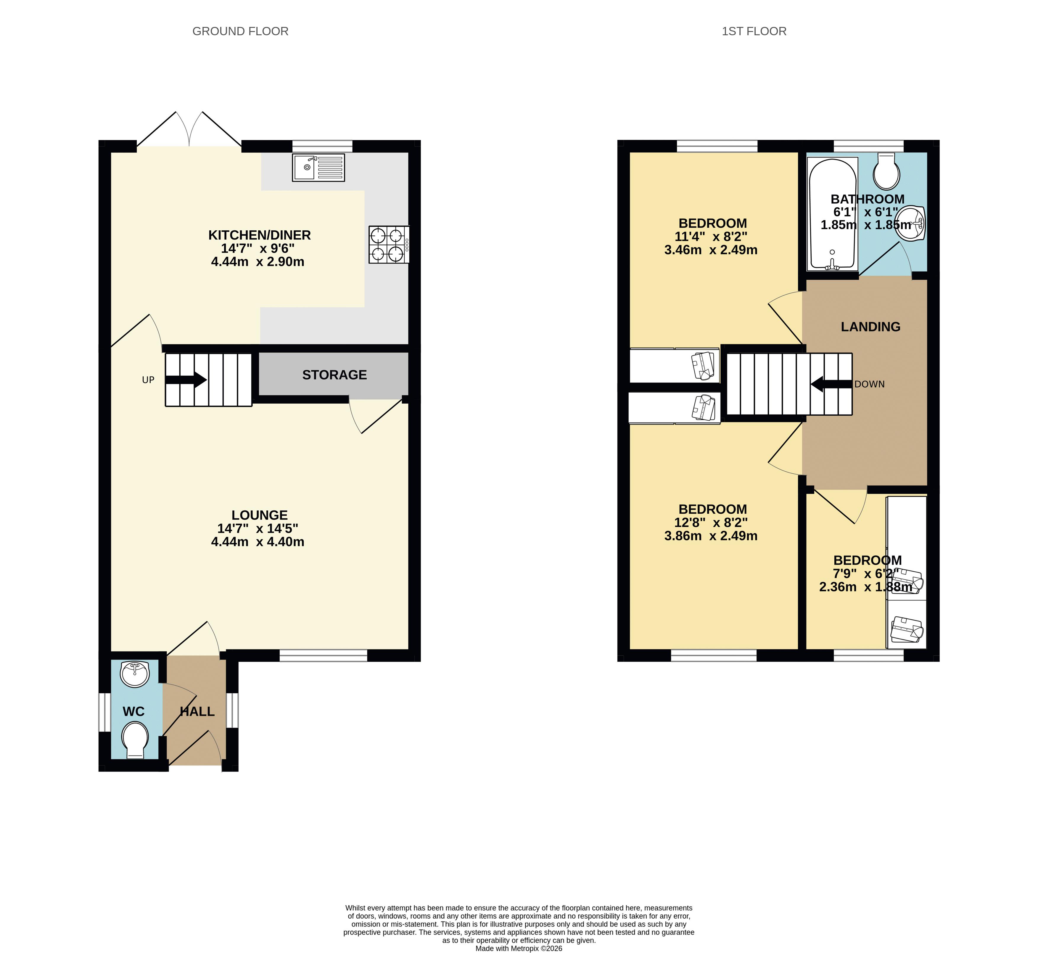 8, Poppyfield Way, Winterton floorplan