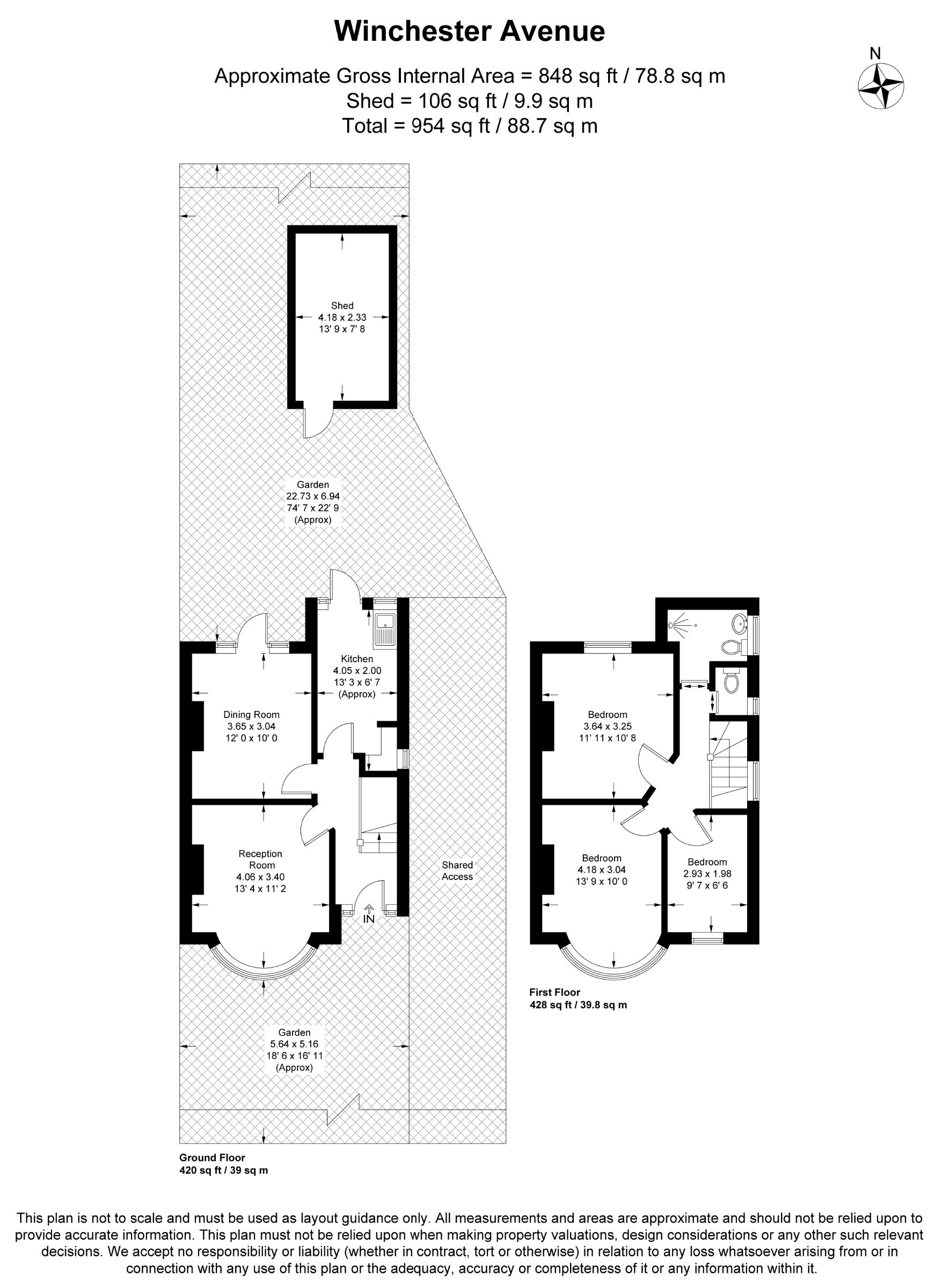90 Winchester Avenue, London floorplan
