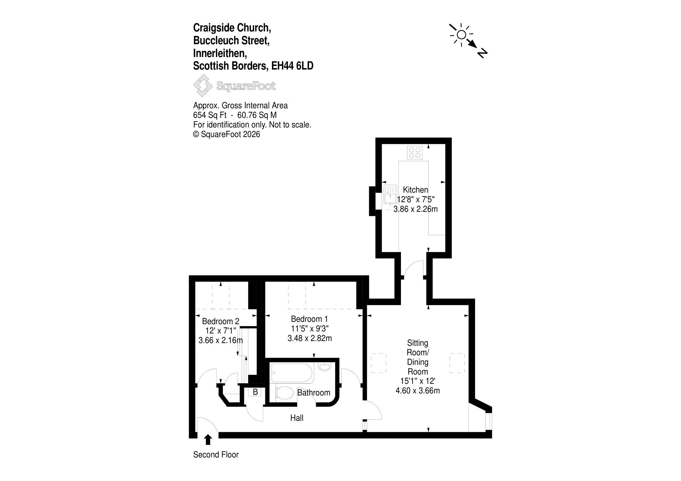 10 Craigside, Buccleuch Street, Innerleithen floorplan
