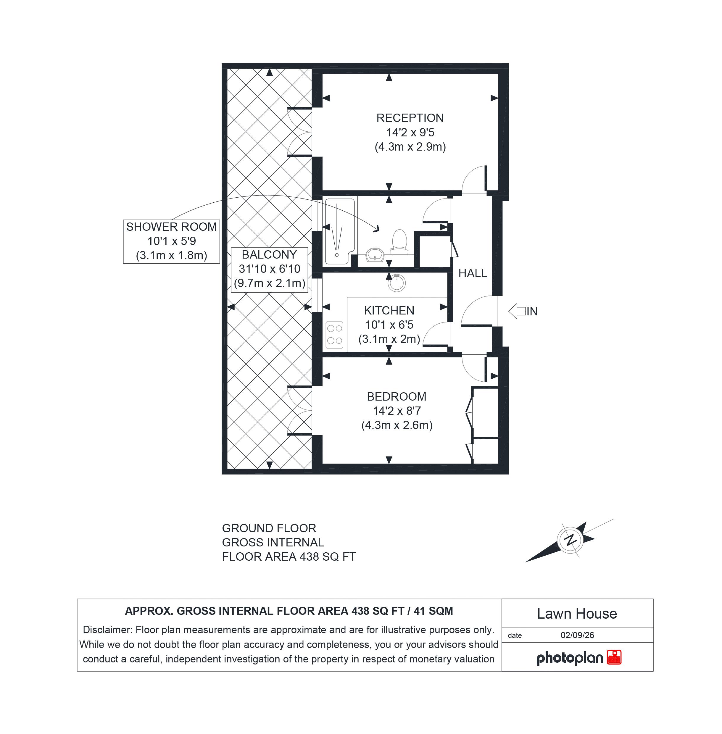 Flat 9 Antilles Bay, 3, Lawn House Close, London floorplan