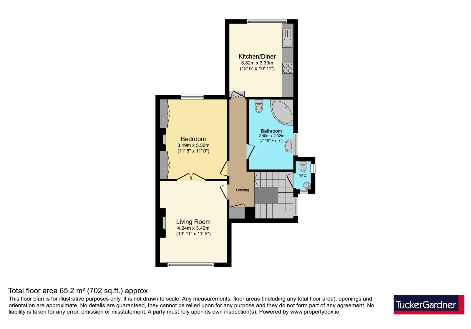 Top Floor Flat, 183, Milton Road, Cambridgeshire floorplan