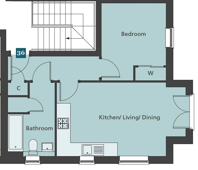 Flat 8 Hawkes House,, Steel Close, Newbury floorplan