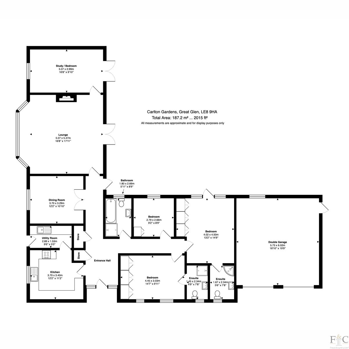 00, Carlton Gardens, Great Glen floorplan