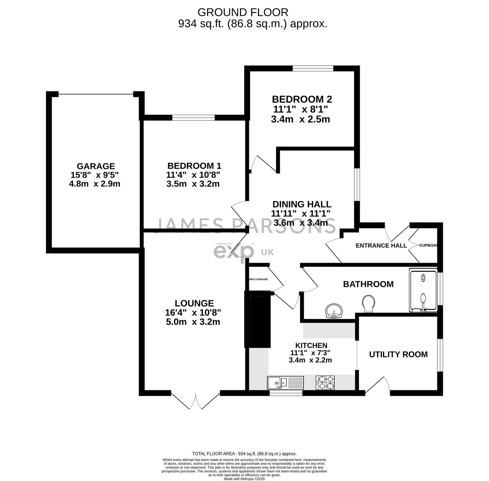 11, Truro Close, Congleton floorplan