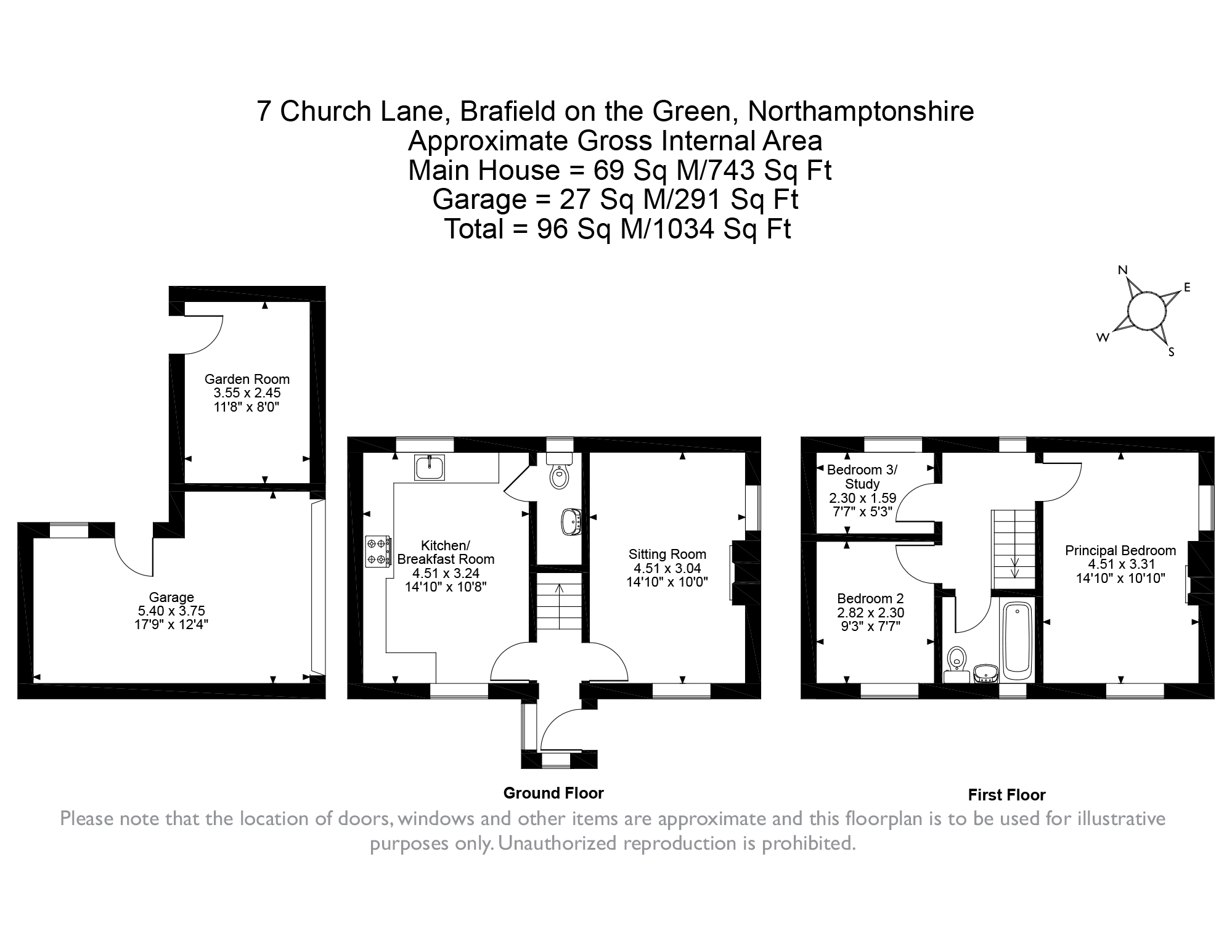 Church Lane, Brafield On The Green, Northampton NN7, 3 bedroom semidetached house for sale