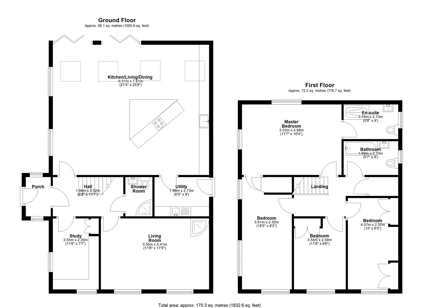 Bramble Lodge, 12 Field Lane, Thorpe Willoughby floorplan