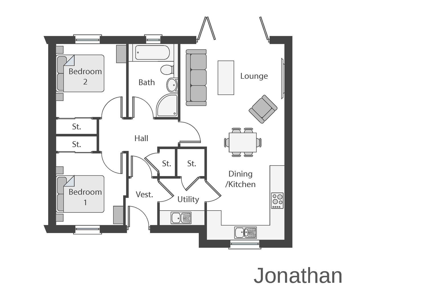 Jonathan,, St Rule's View, Balmullo floorplan