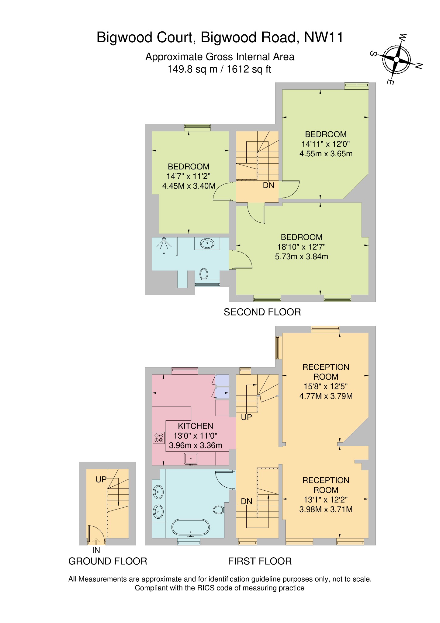 Flat 14, Bigwood Court, London floorplan