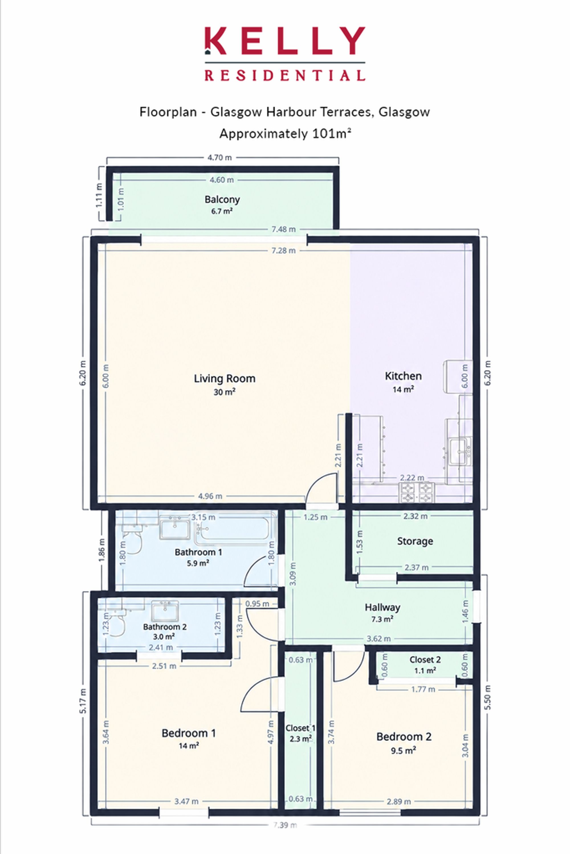 4/2 317 Glasgow Harbour Terraces, Glasgow floorplan