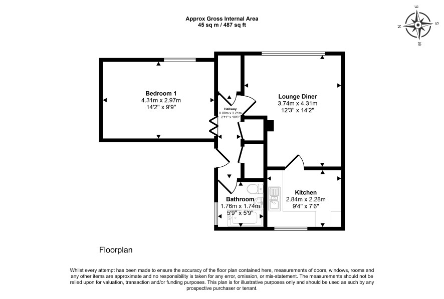 93 Queen Street, Doncaster DN4 8AB floorplan