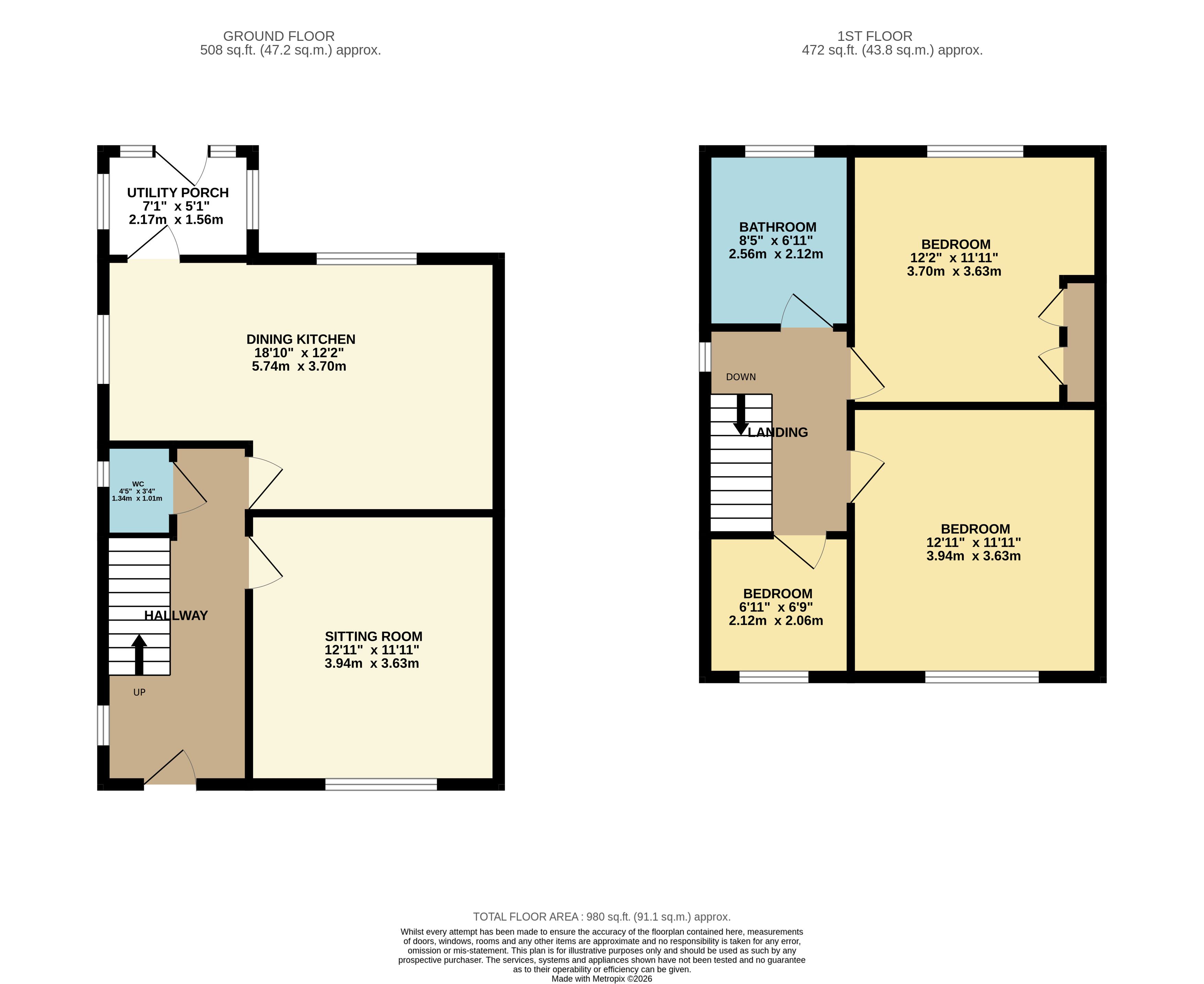 3, Oaker Road, Matlock floorplan