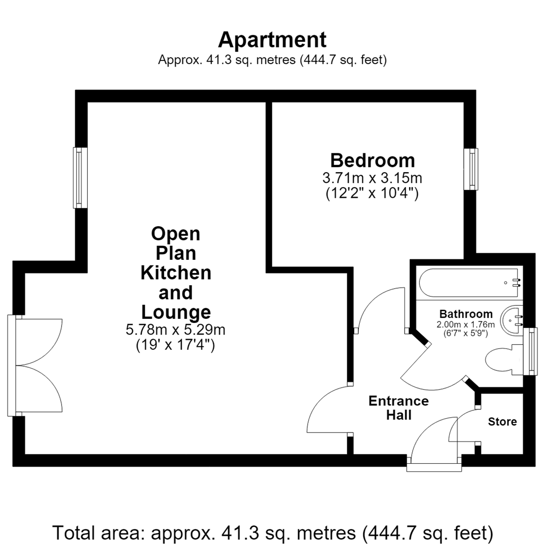 Flat 12, Honeysuckle House, Larch Road, Selby floorplan