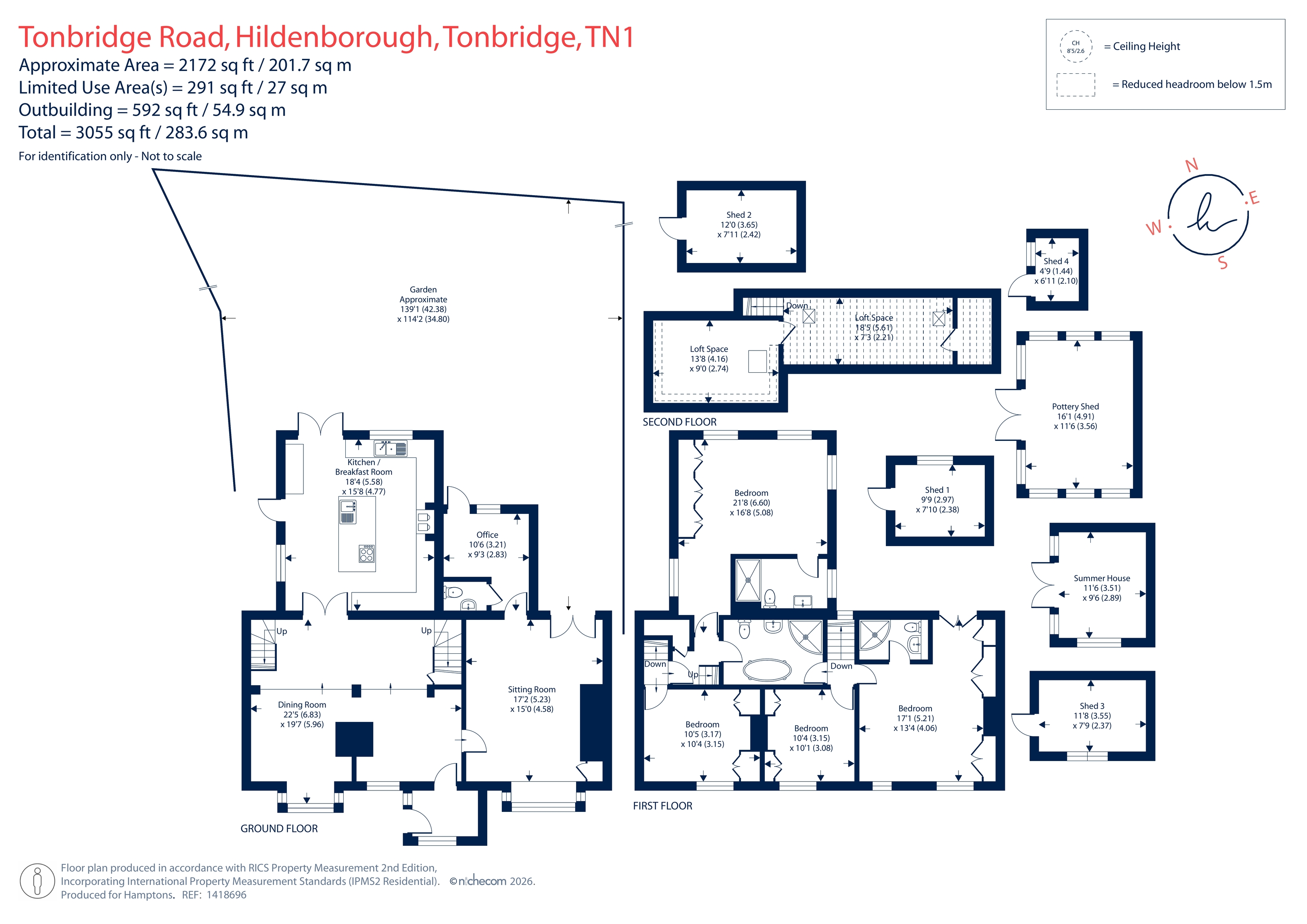 Quince Cottage, 126, Tonbridge Road, Hildenborough floorplan
