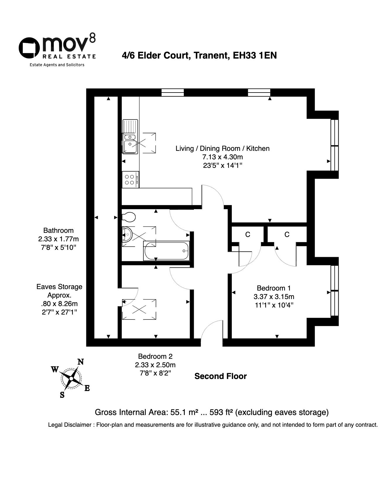 4/6, Elder Court, Elder Street, Tranent floorplan