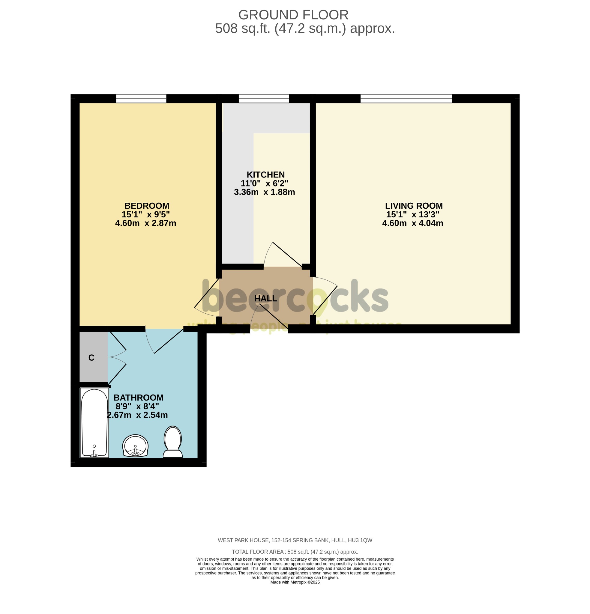 7 West Park House, 152-154 Spring Bank, East Riding of Yorkshire floorplan