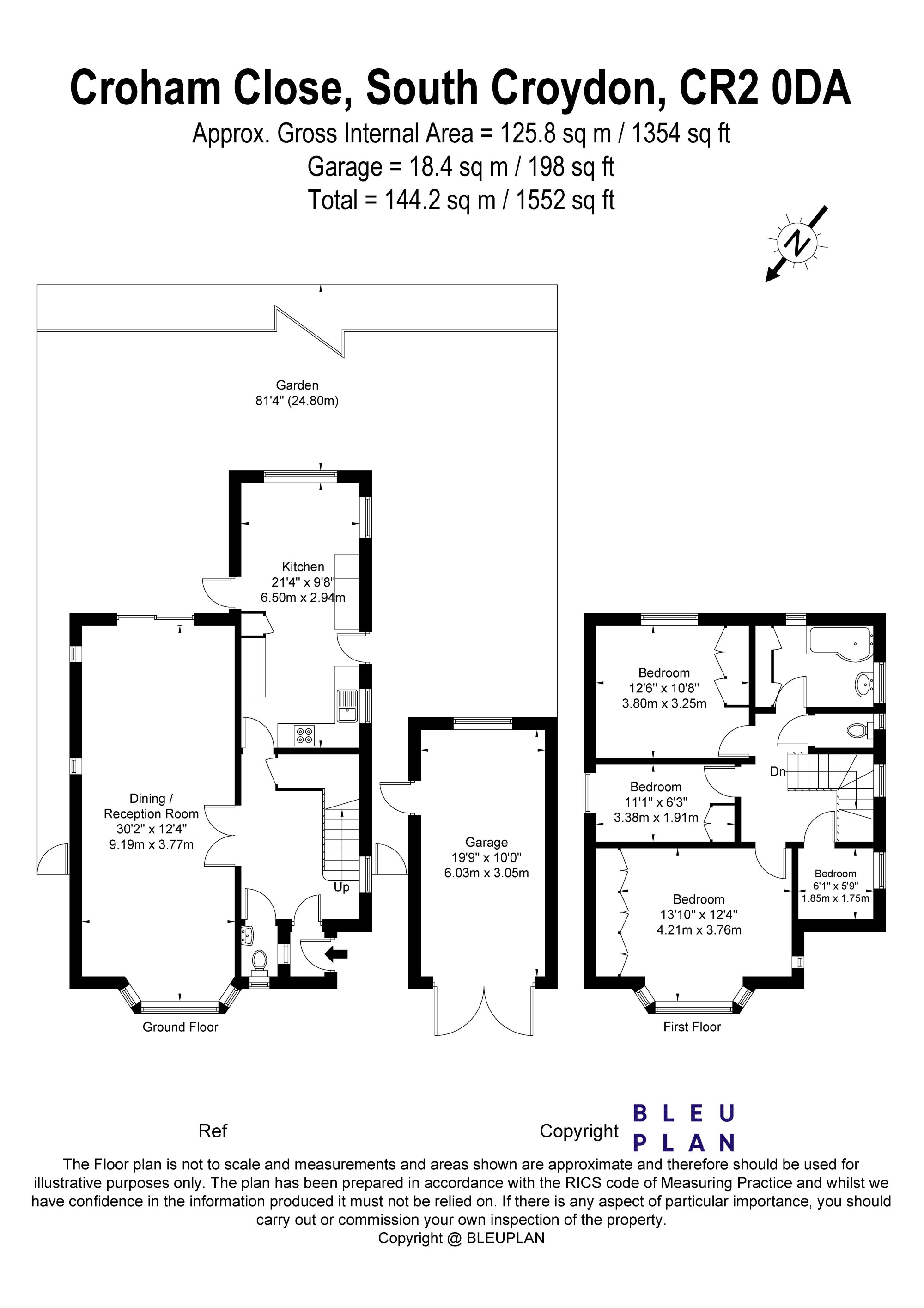 6, Croham Close, South Croydon floorplan