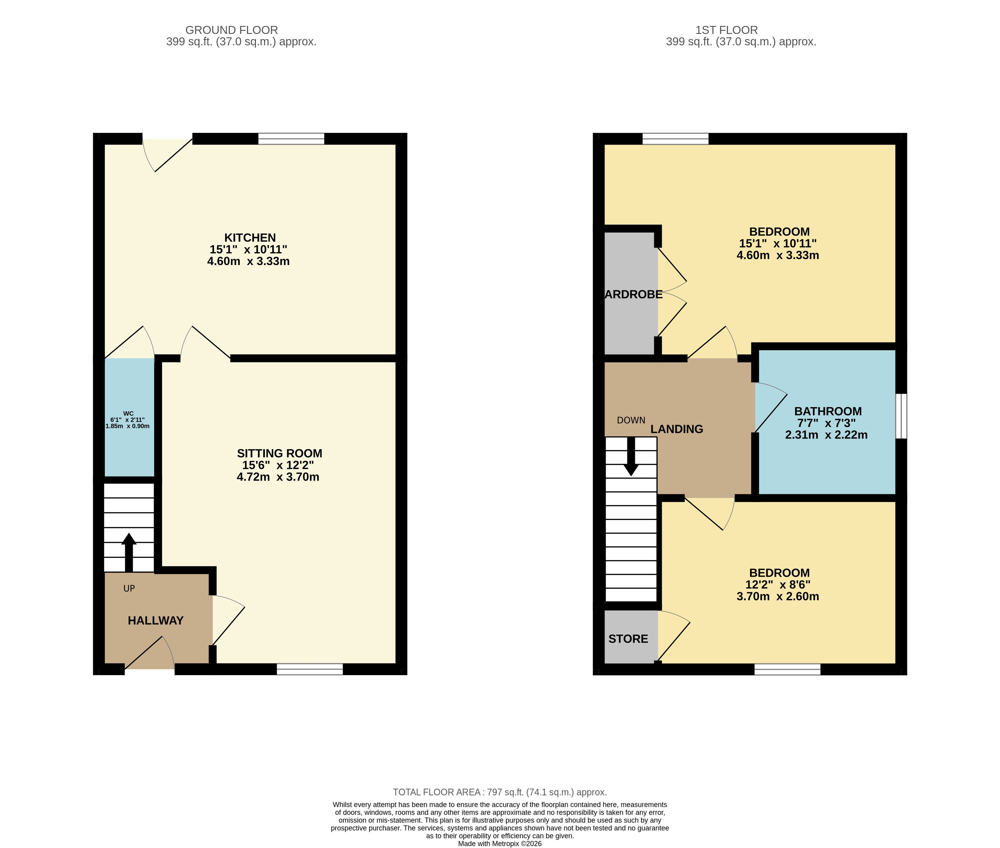 8, Barley Way, Matlock floorplan