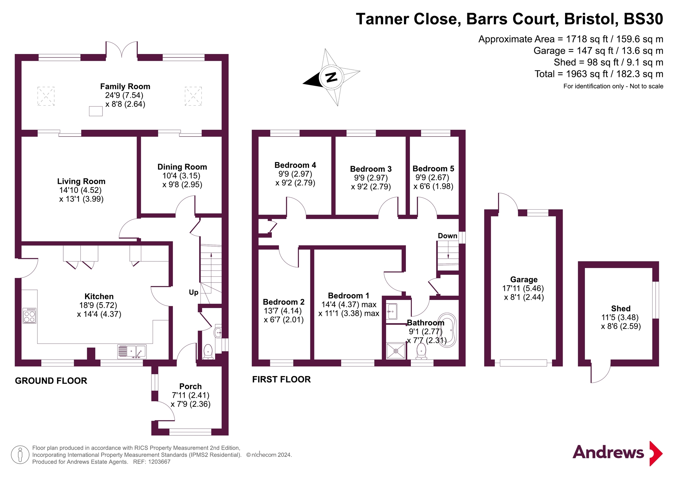 2A, Tanner Close, Bristol floorplan