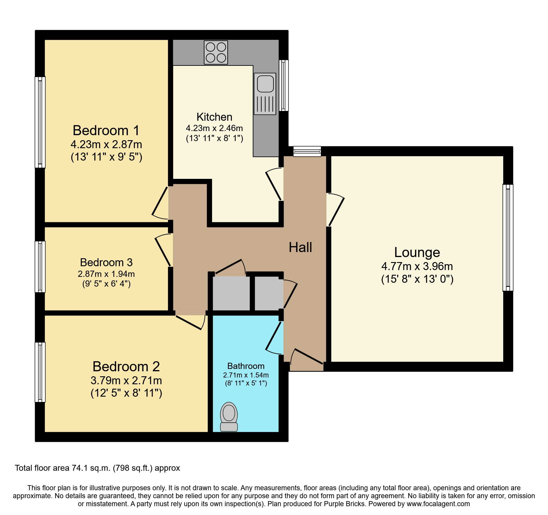 27 Kenilworth Road, Leamington Spa CV32, 3 bedroom flat for sale