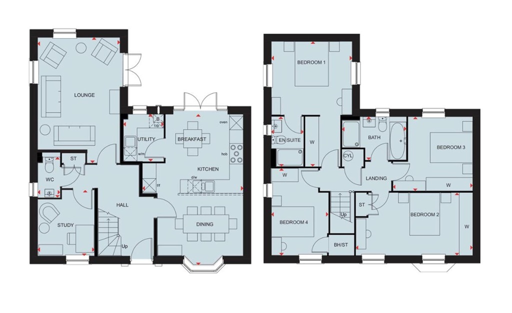 Plot 104, The Avondale, Henley Gate, Ipswich floorplan