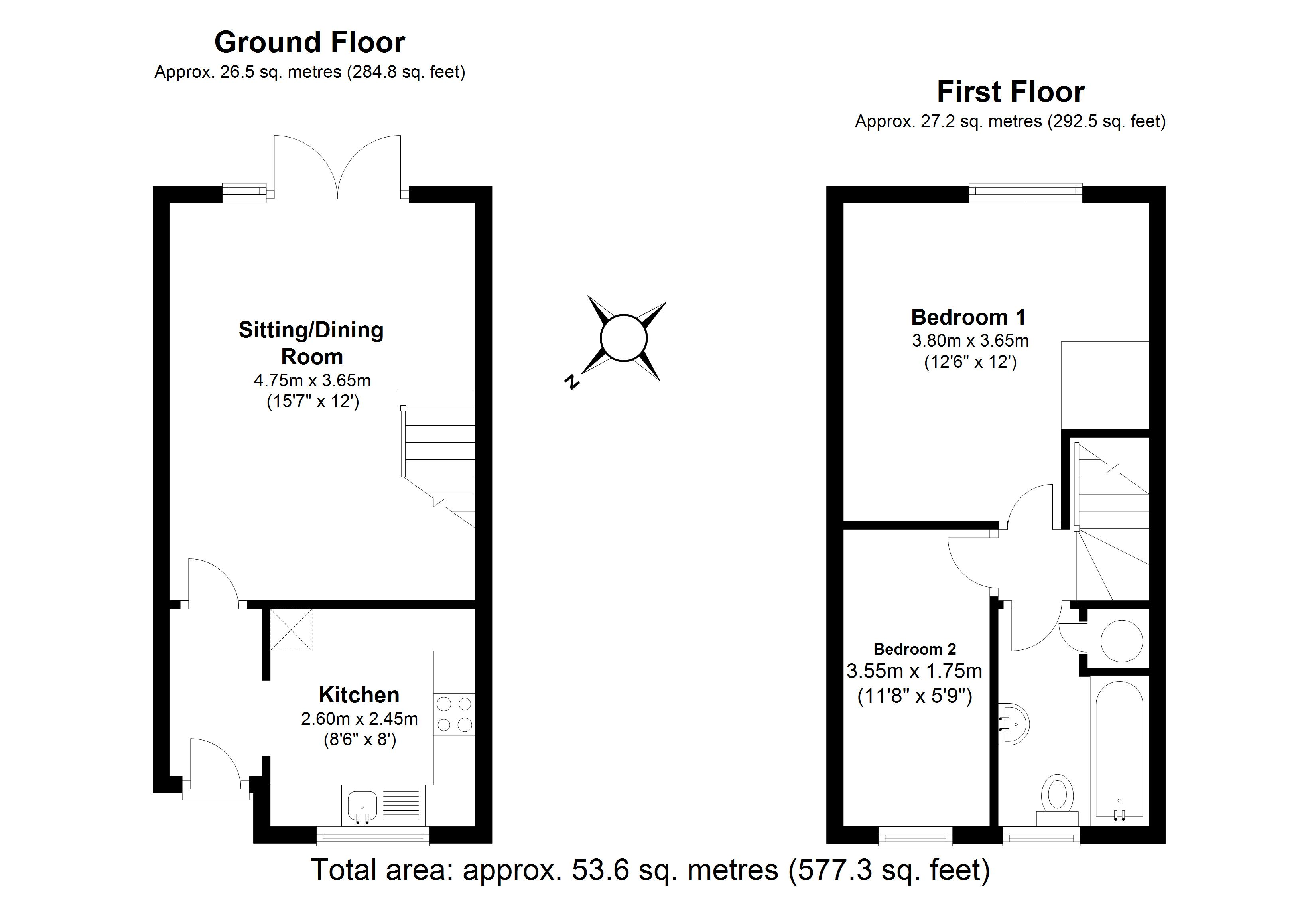 Watermead, Bar Hill, Cambridge CB23, 2 bedroom terraced house to rent