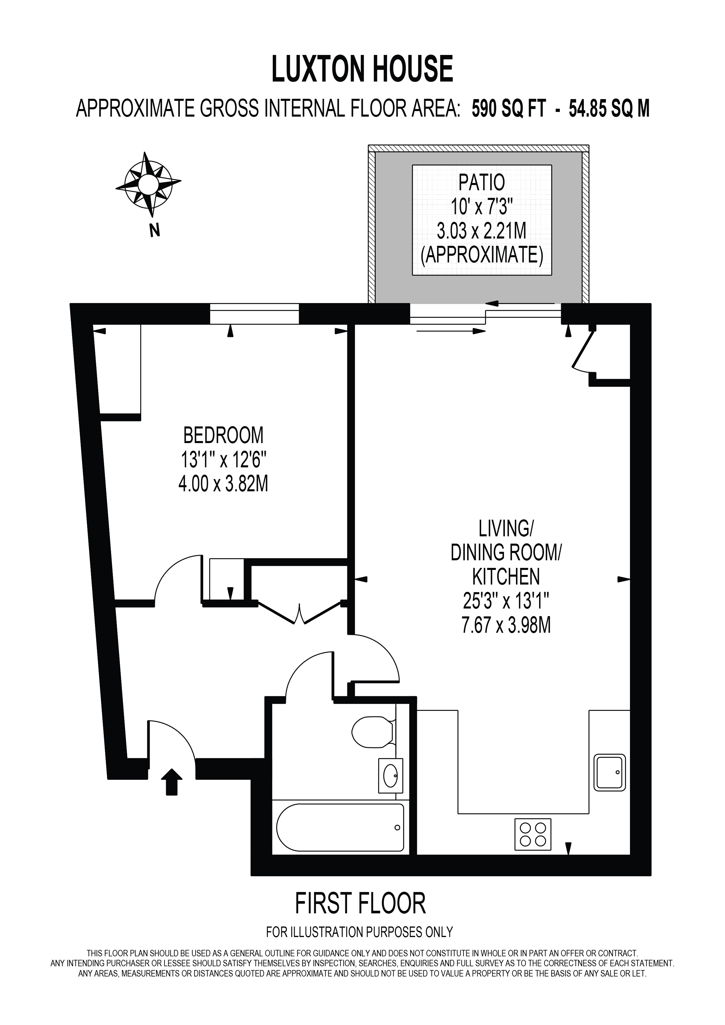 Flat 4 Luxton House 2, Sackett Road, Barking floorplan