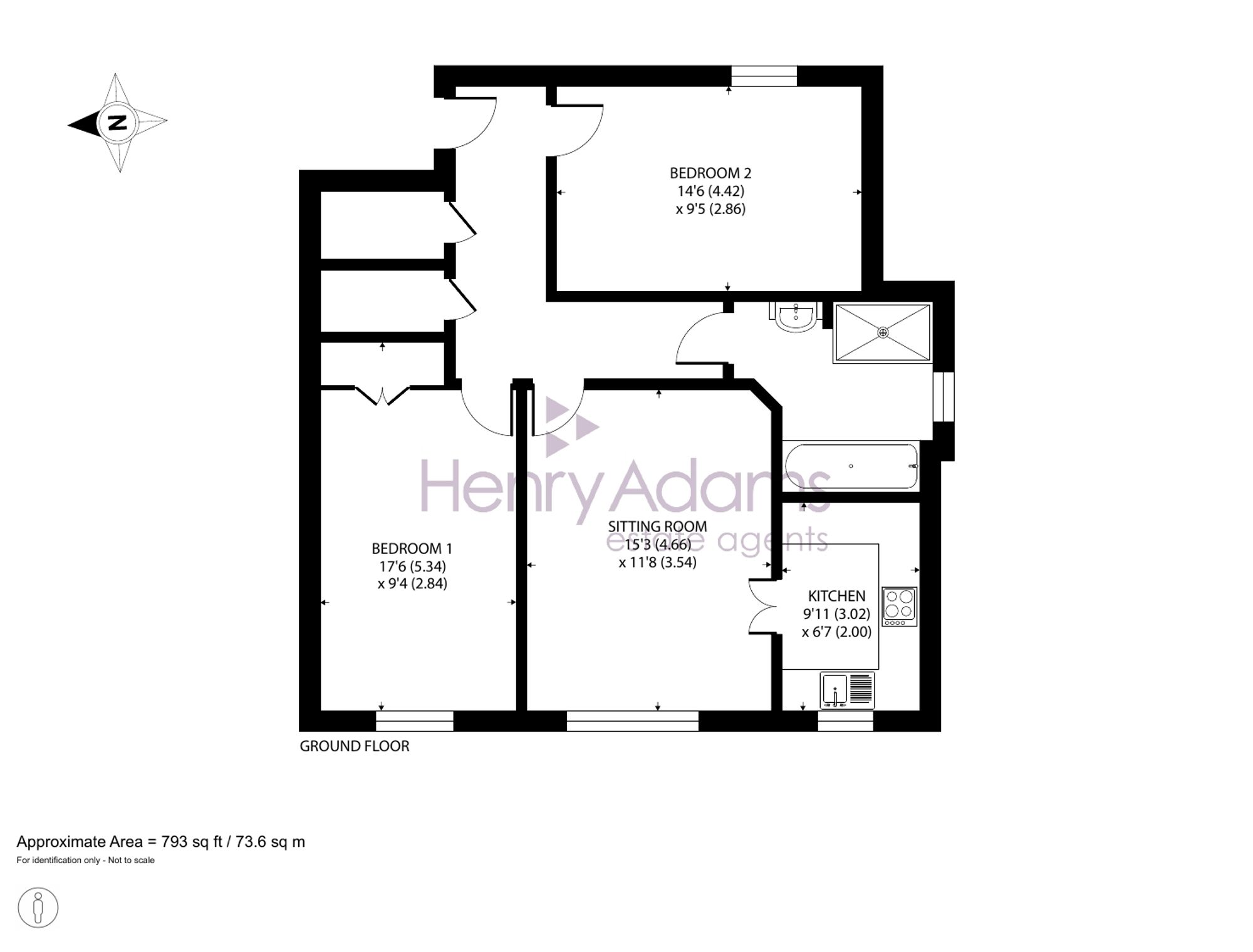 1 Byron Court Stockbridge Road, Chichester floorplan