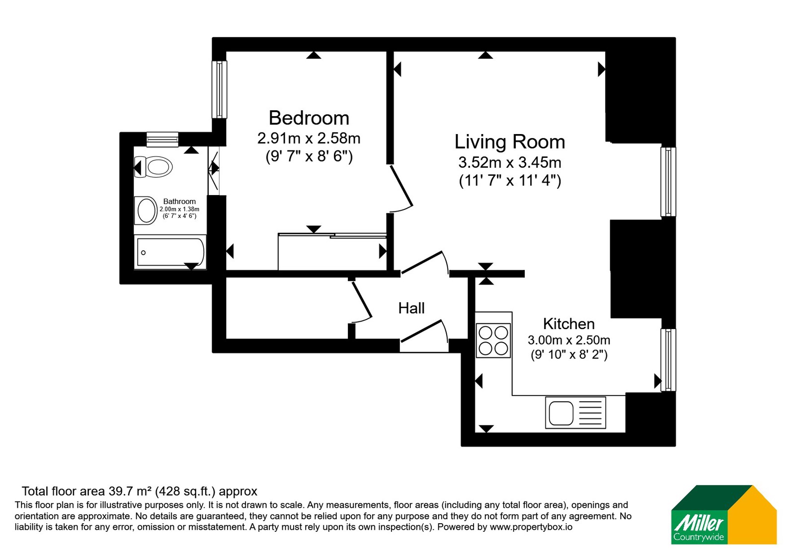Flat C, 45, Edgcumbe Avenue, Cornwall floorplan