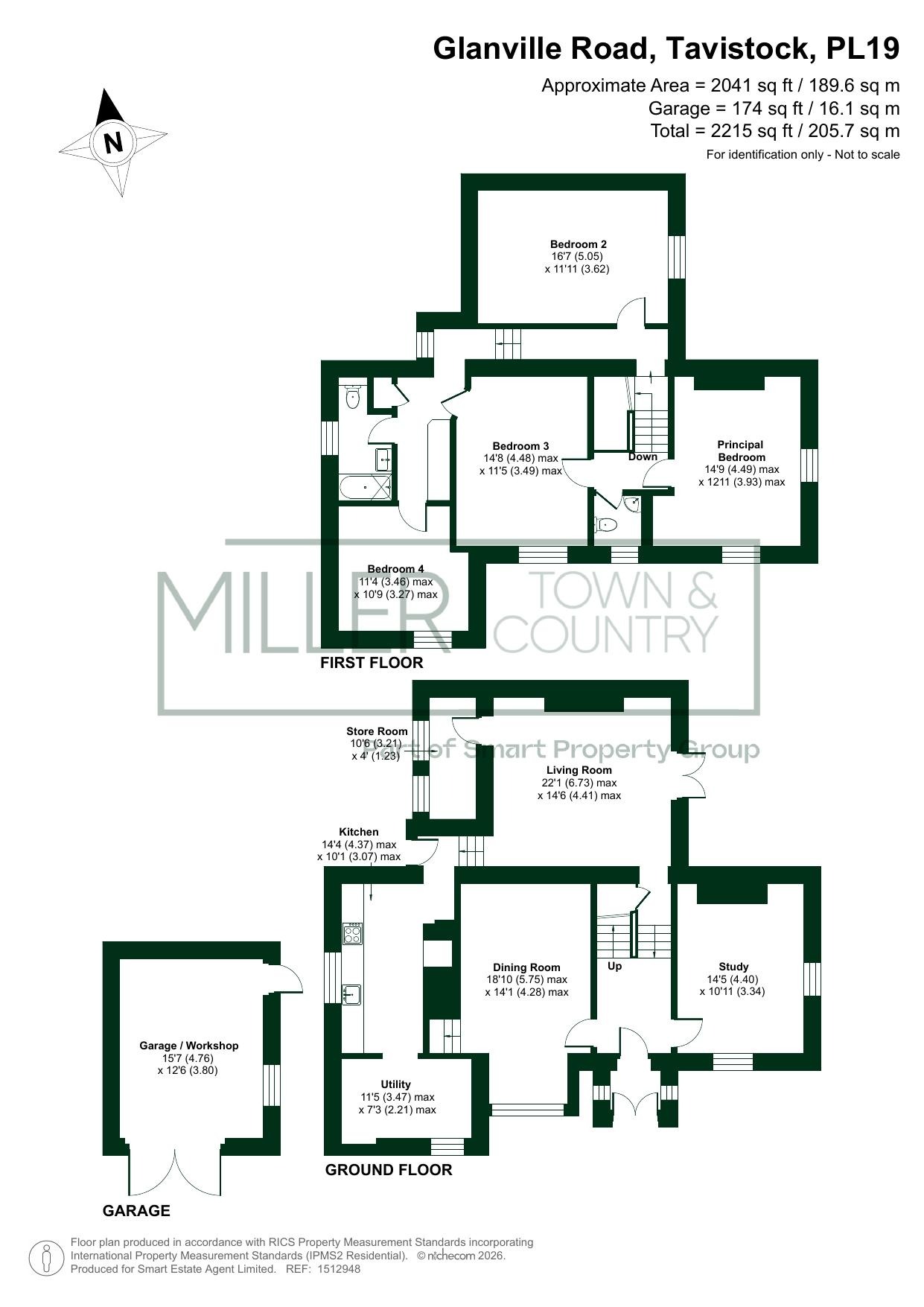 16 Glanville Road, Tavistock, Devon floorplan