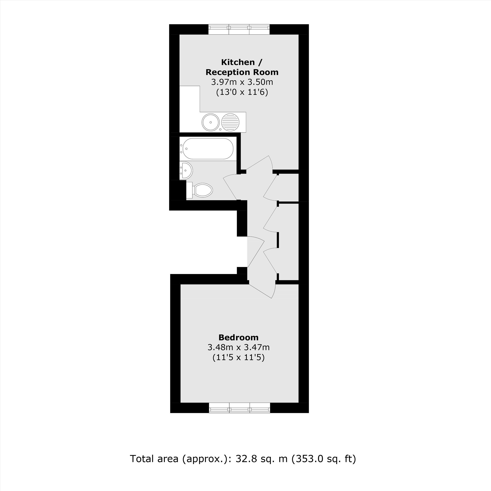 Top Floor Flat, 67, North Road, London floorplan