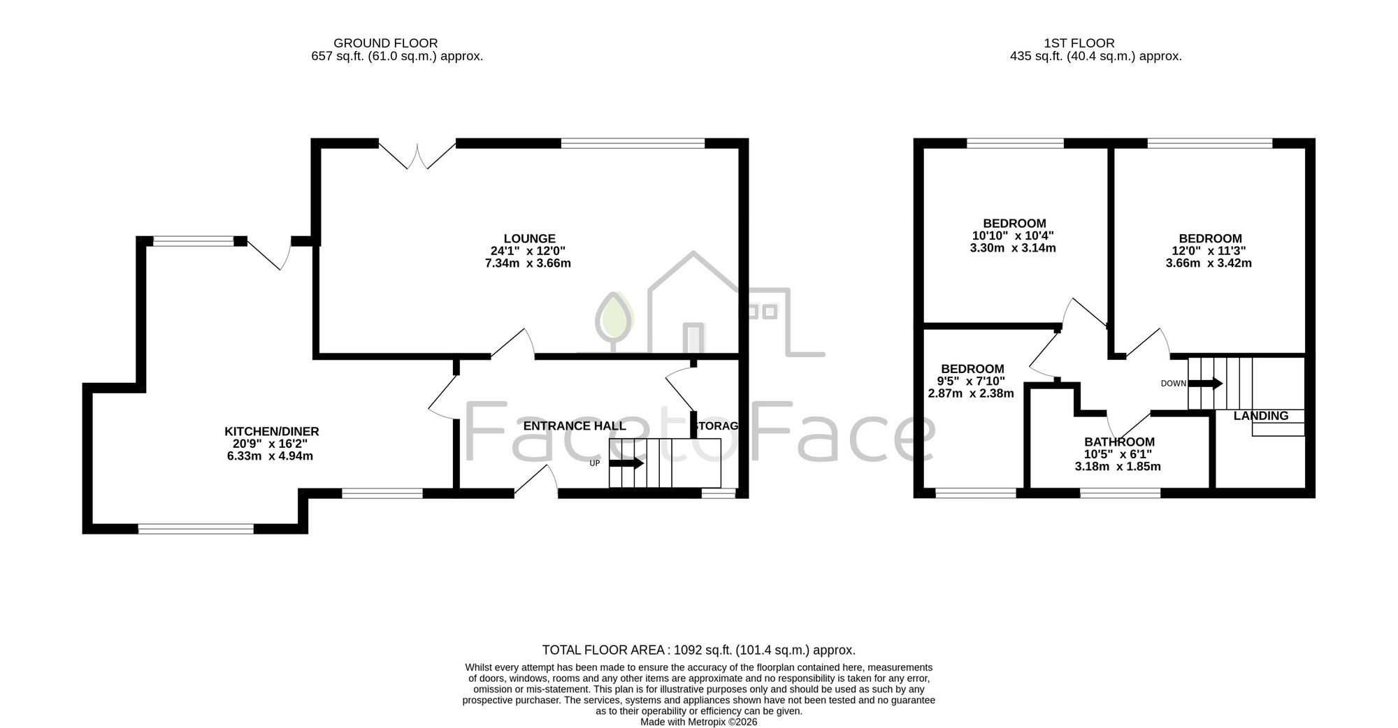 36 Cleggswood Avenue, Littleborough floorplan