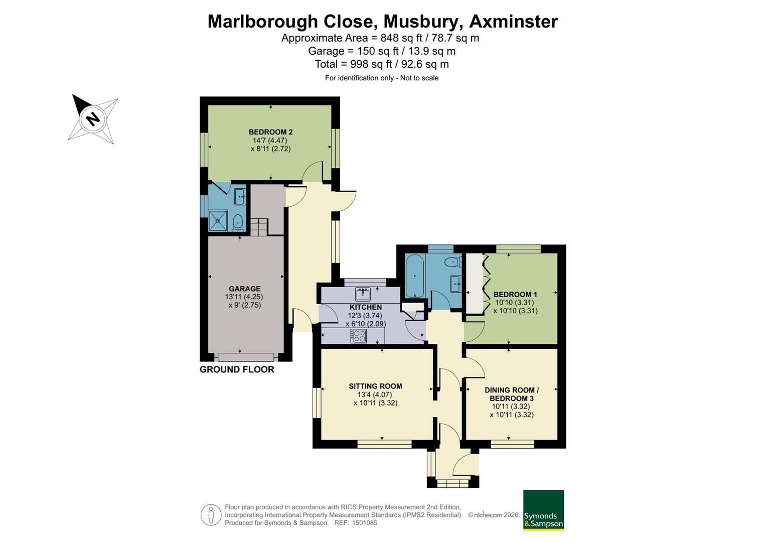 5, Marlborough Close, Axminster floorplan