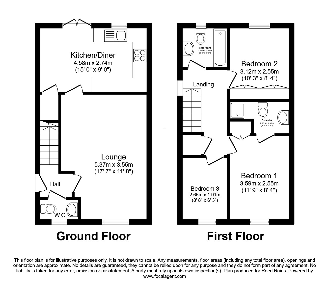 75, Willow Drive, Sheffield floorplan