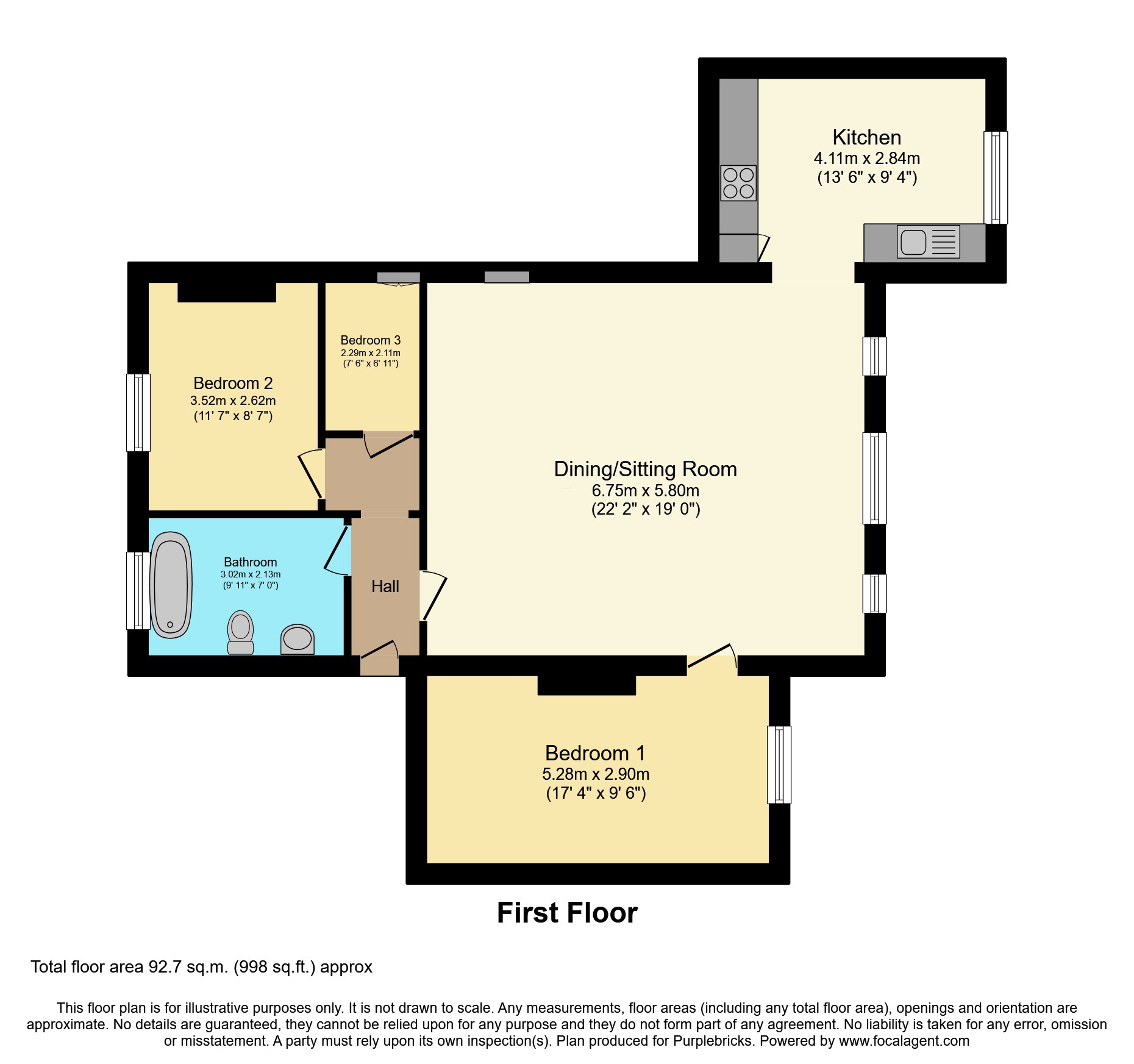 Flat 4/Stokecliff House, 114 Park Road, Bristol floorplan