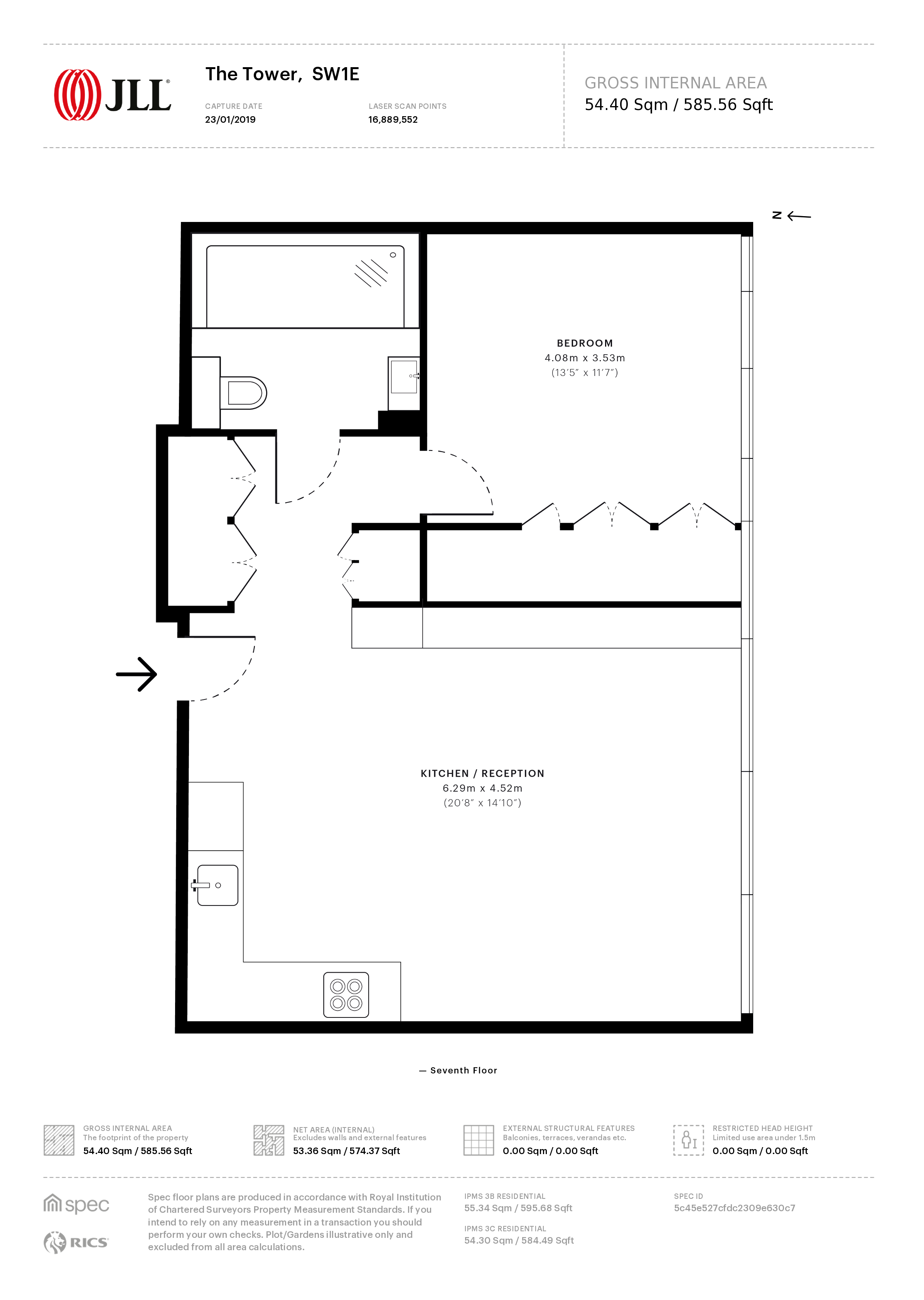 Apartment 703, The Tower, 64, Buckingham Gate, London floorplan
