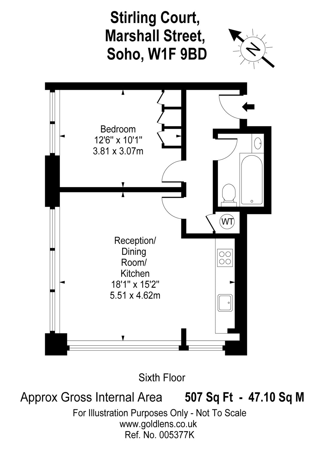 1 Bedrooms Flat to rent in Marshall Street, Soho, London W1F