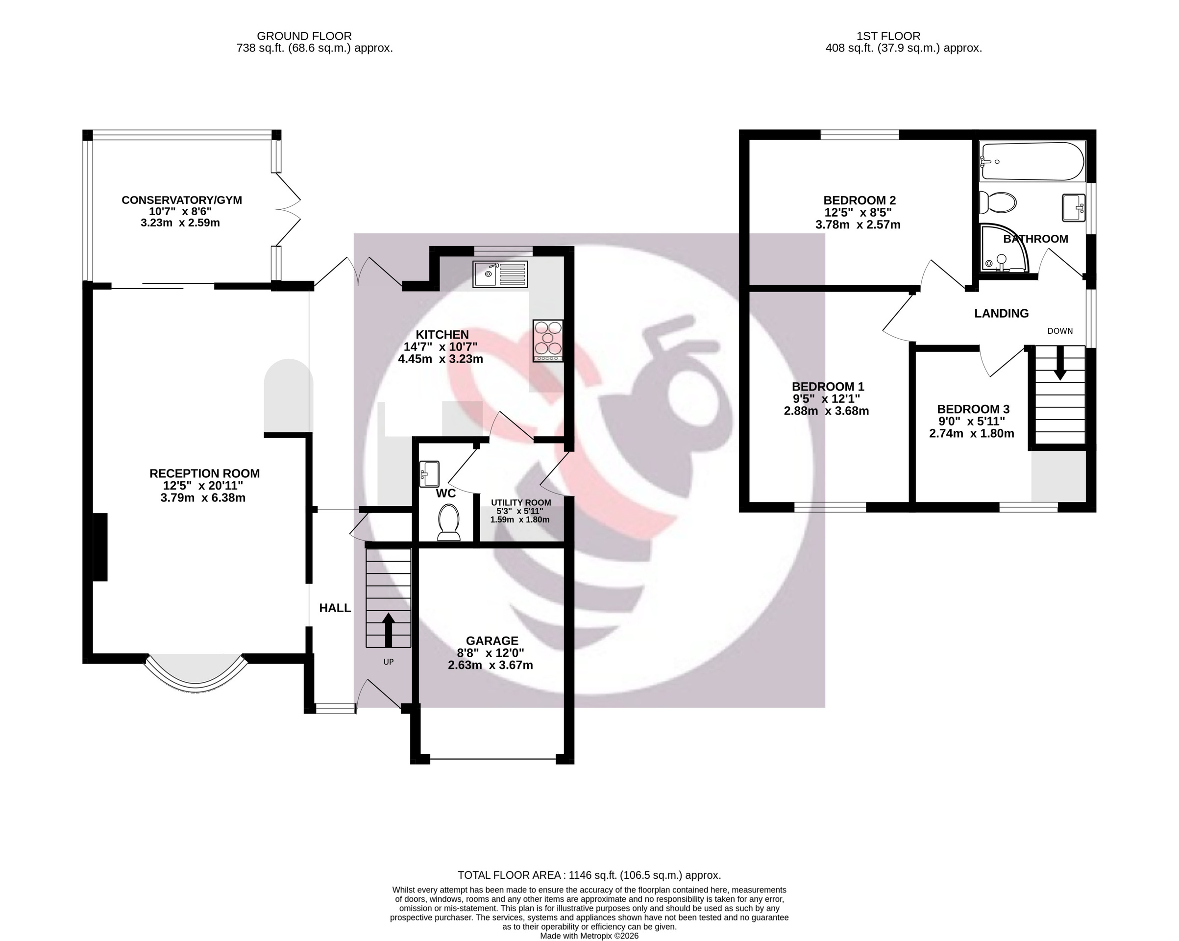 11 Minstead Drive, Yateley floorplan