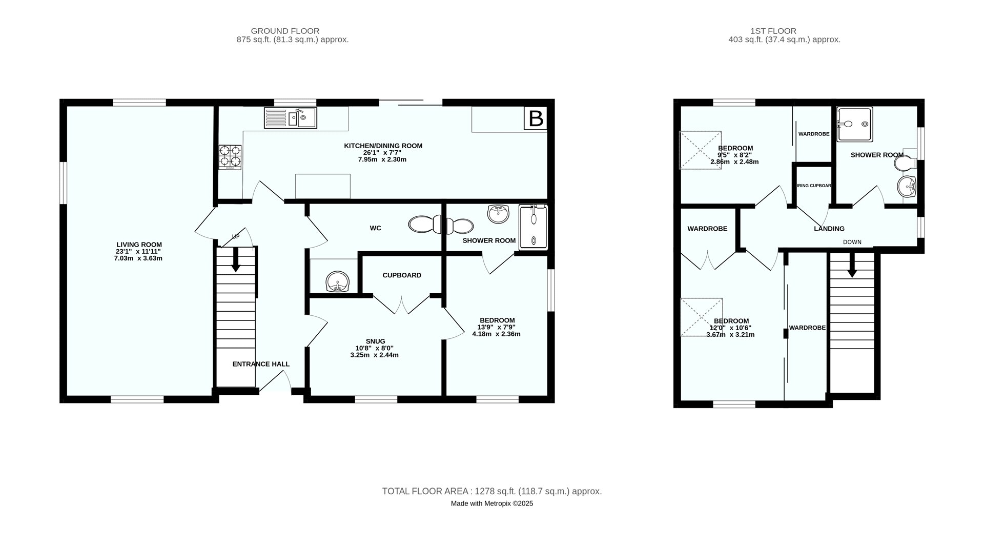 1 Chester Close, Exeter Devon, Devon floorplan