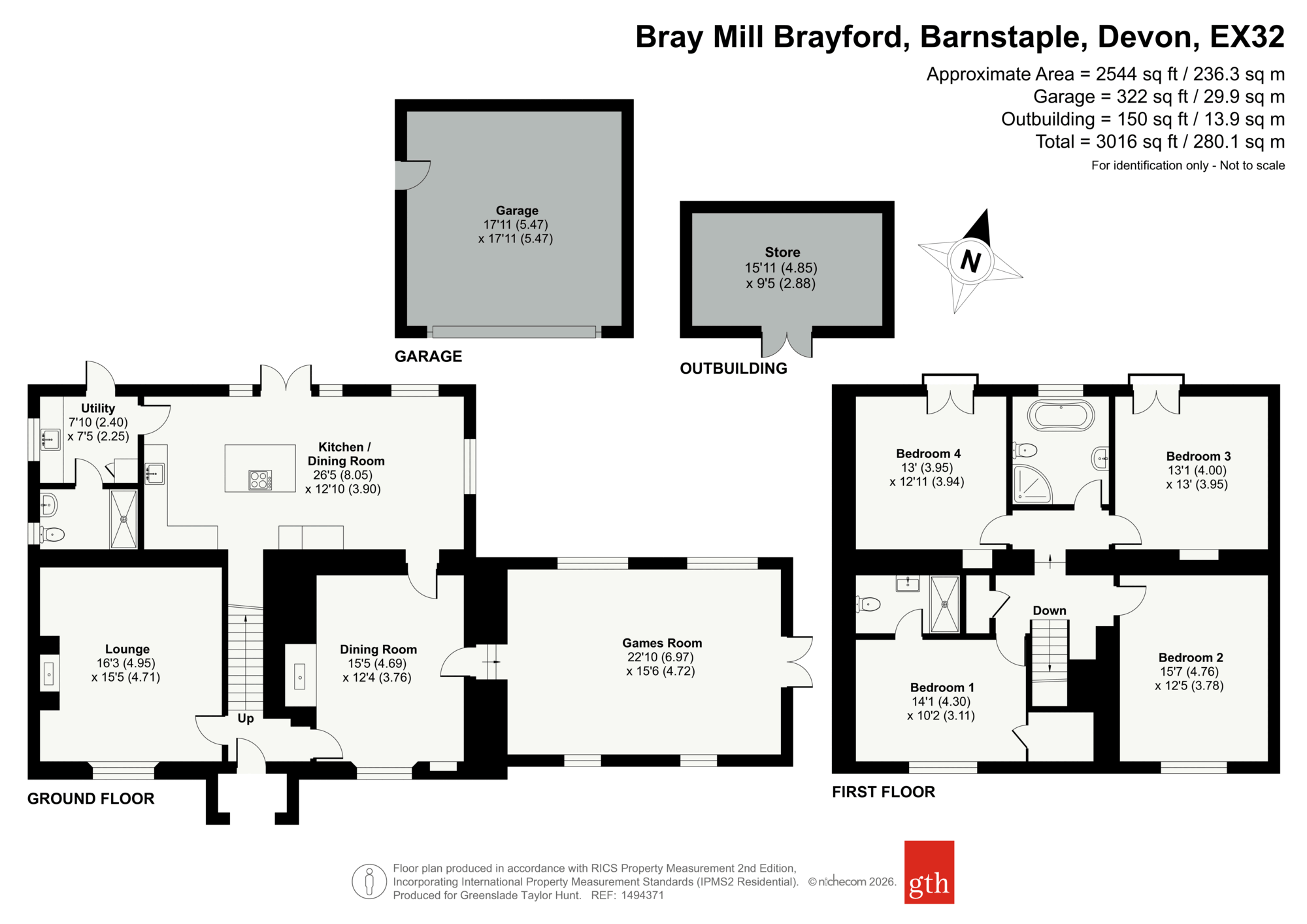 Bray Mill,, Brayford, Devon floorplan