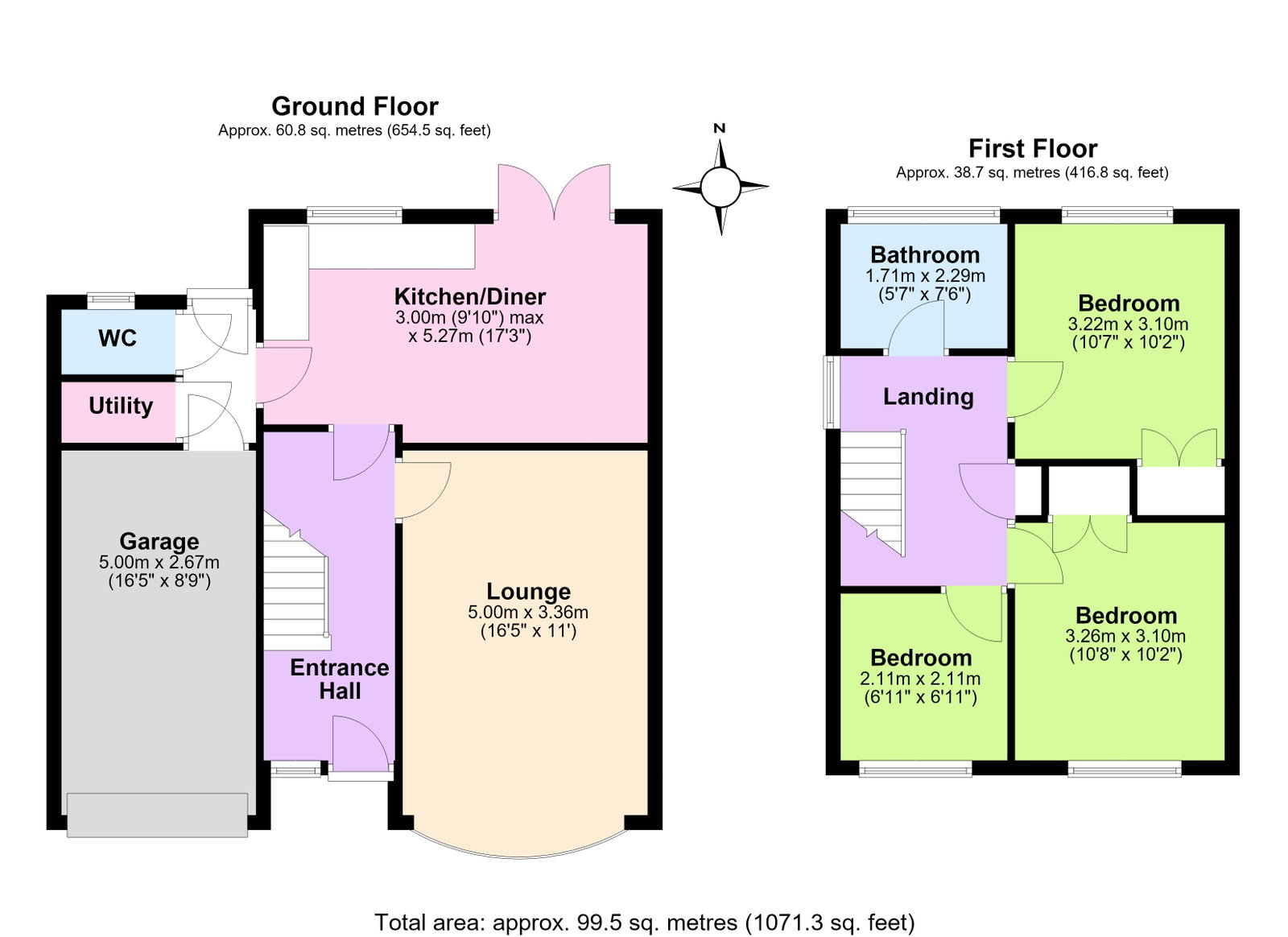 13, Maple Close, Nottingham floorplan