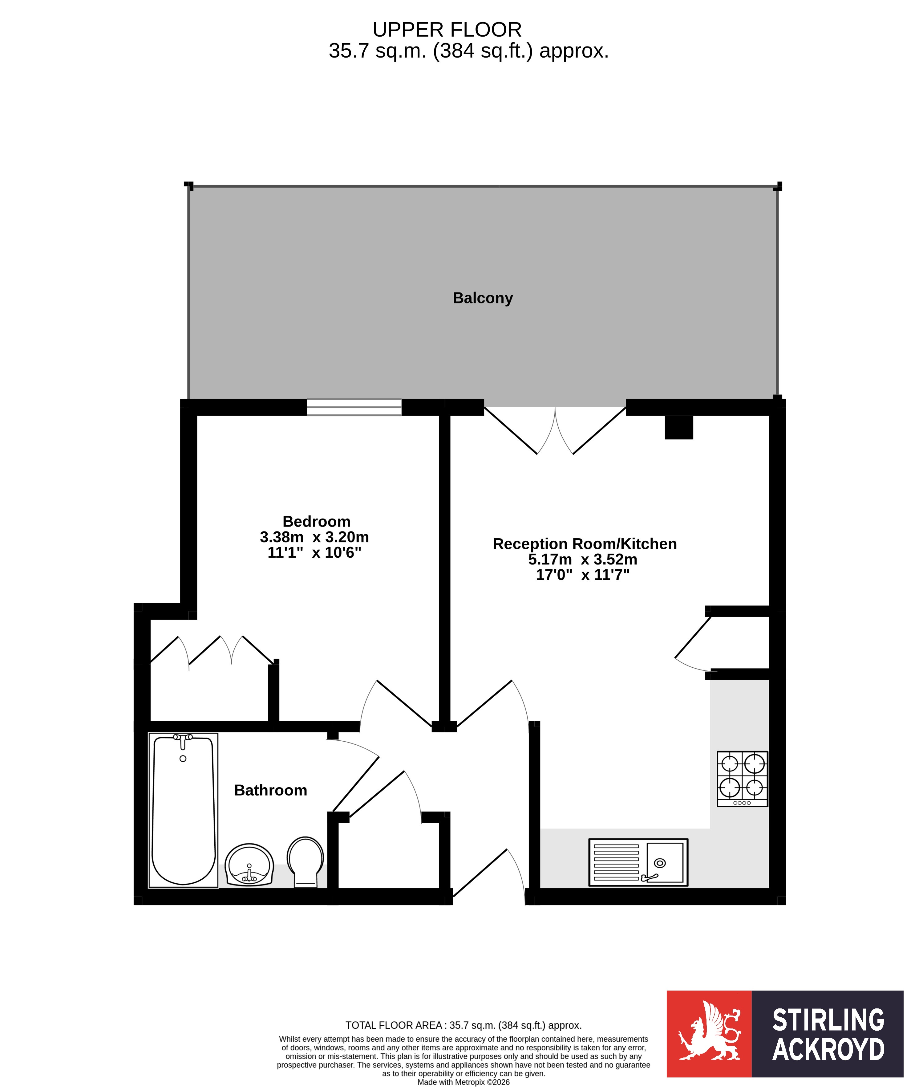 Flat 54, Printing House Square,, Martyr Road, Surrey floorplan