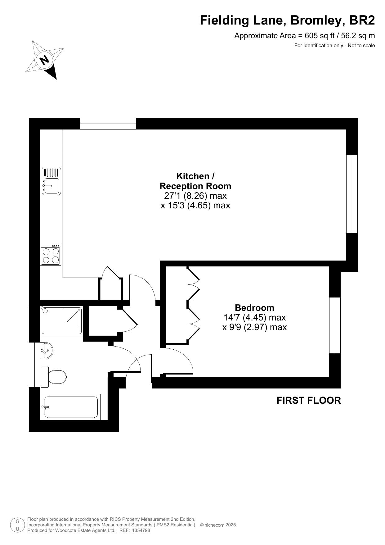 Flat 4, 16, Fielding Lane, Bromley floorplan