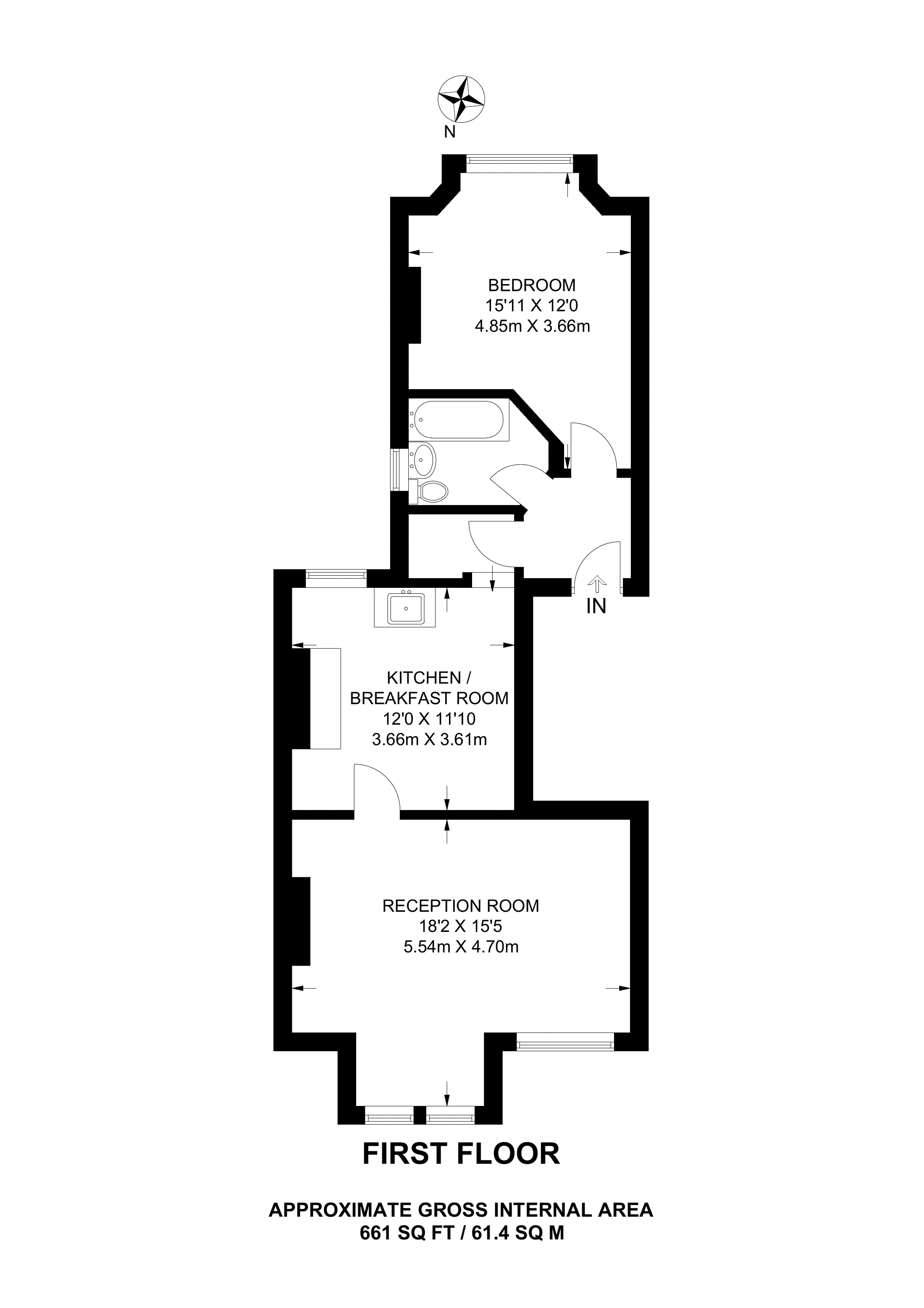 1 Bedrooms Flat to rent in Pretoria Road, Furzedown SW16