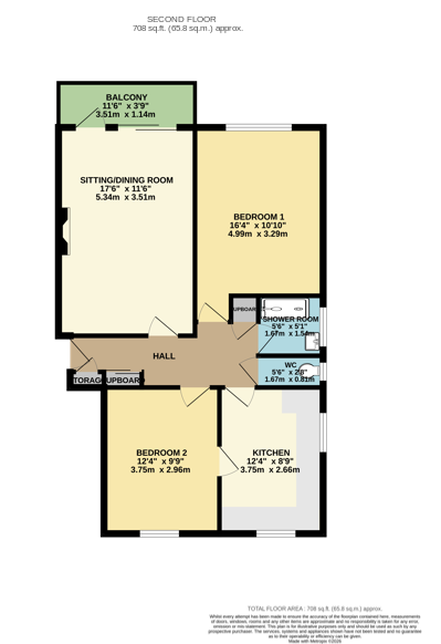 12 The Gables, 18 Cranford Avenue, Exmouth floorplan