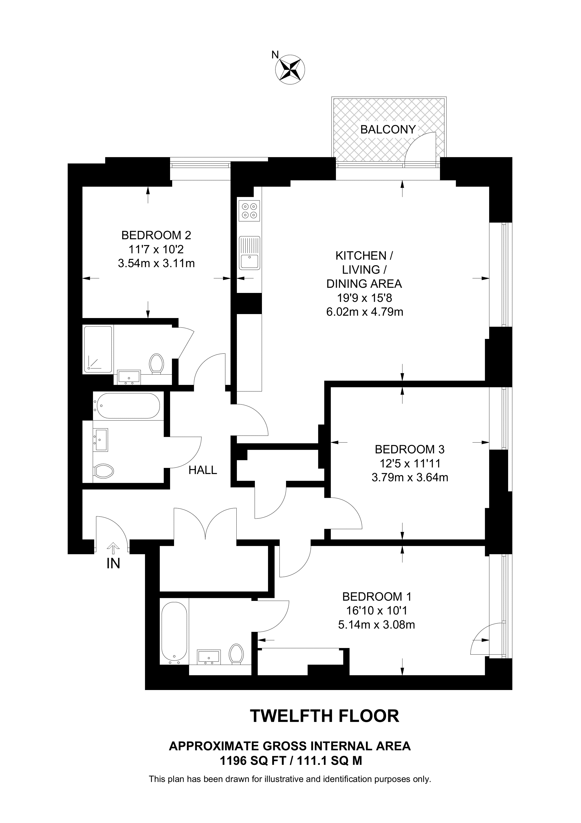 Viewpoint, Battersea, London SW11, 3 bedroom flat for sale - 66205155