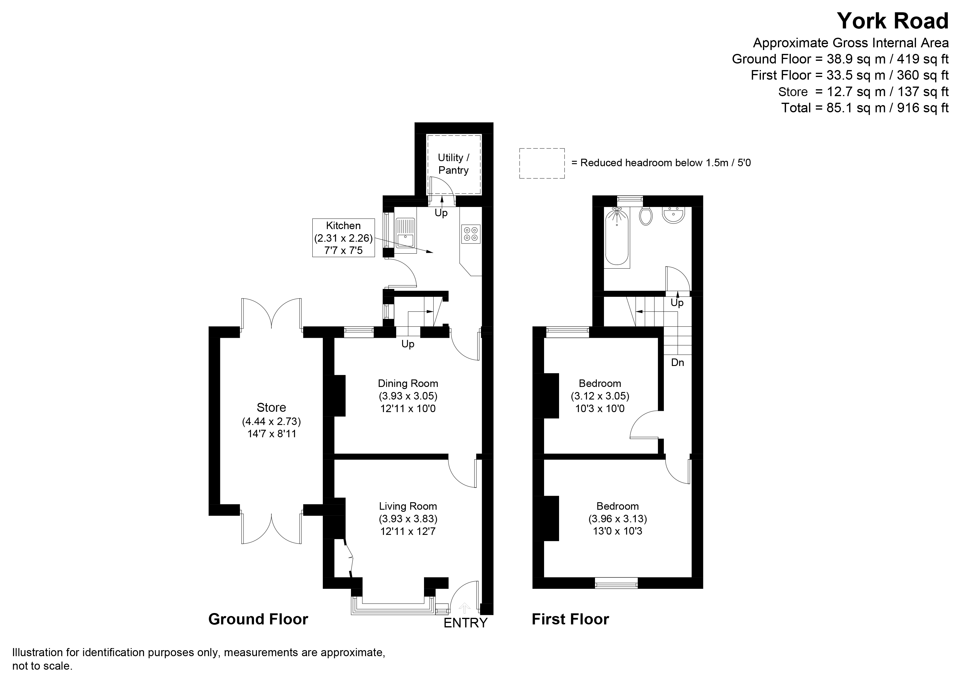 84, York Road, Birmingham floorplan