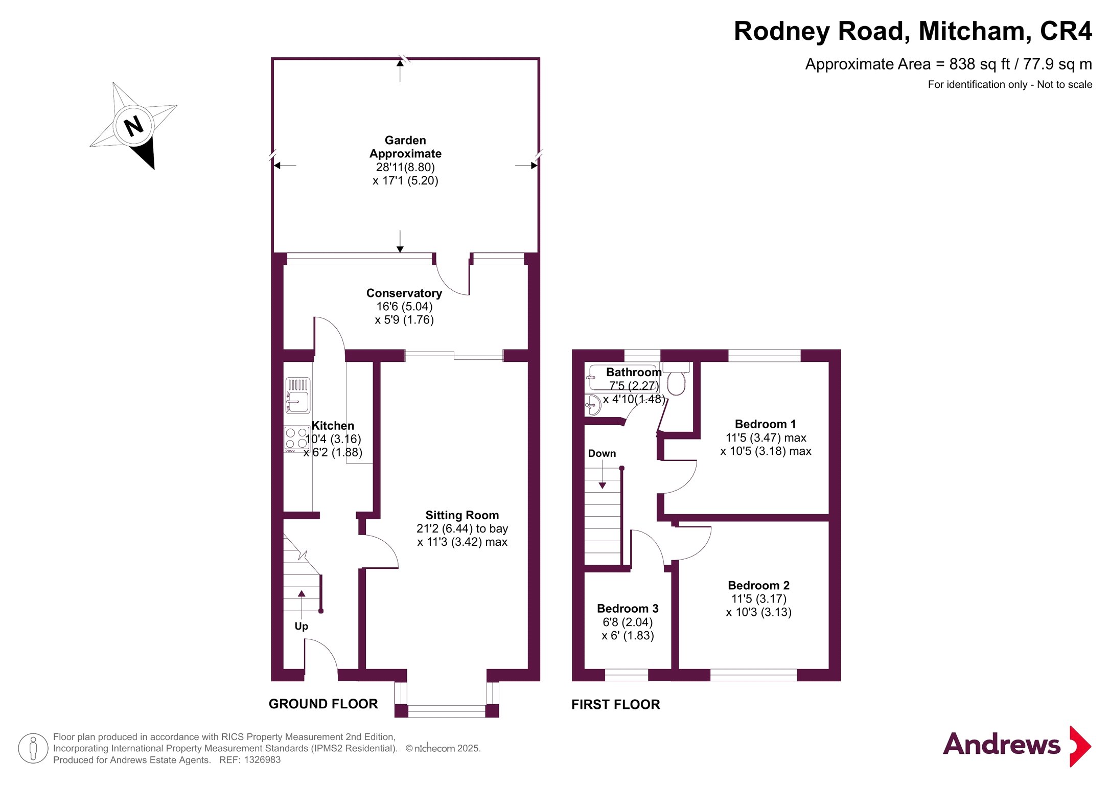 Rodney Road, Mitcham floorplan