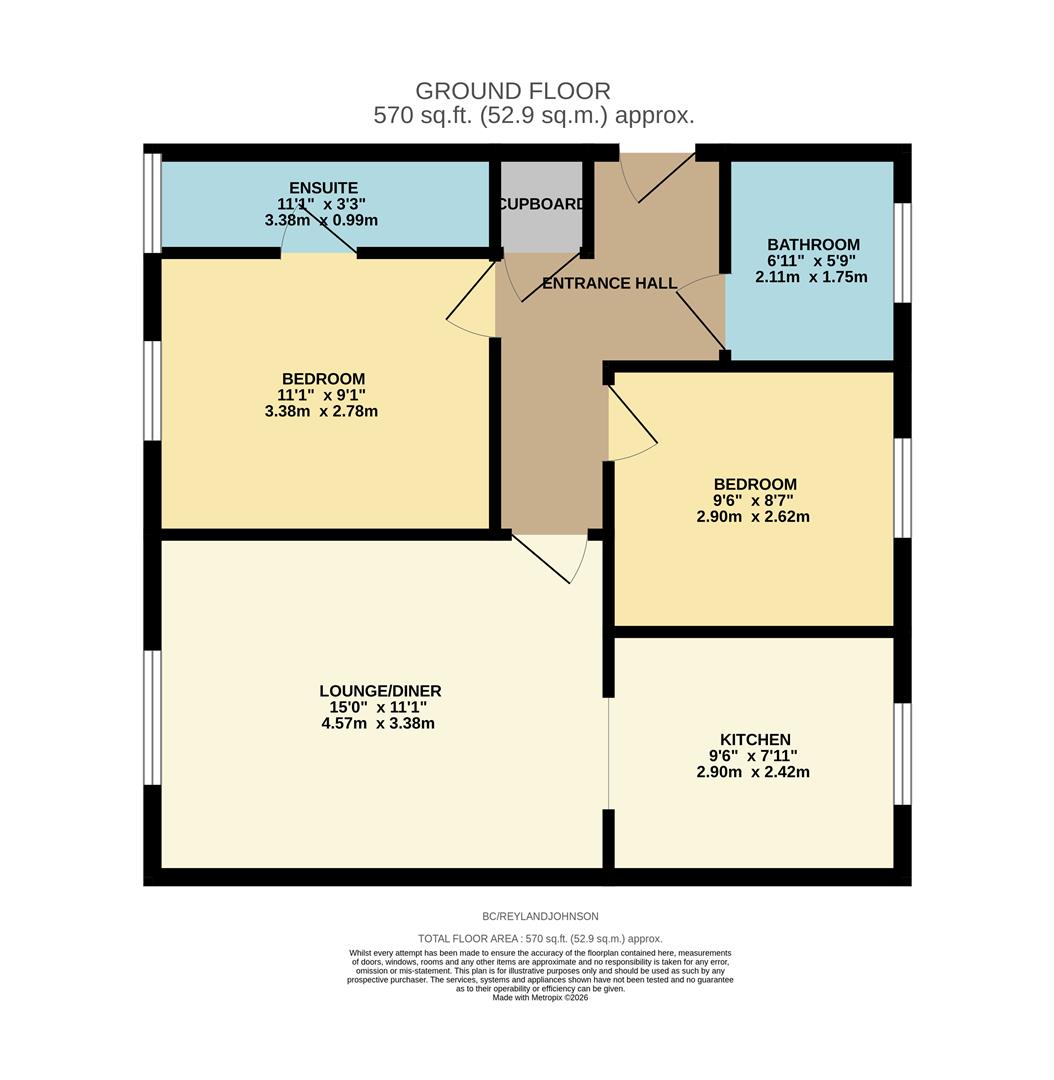 43, Bromley Close, Harlow floorplan