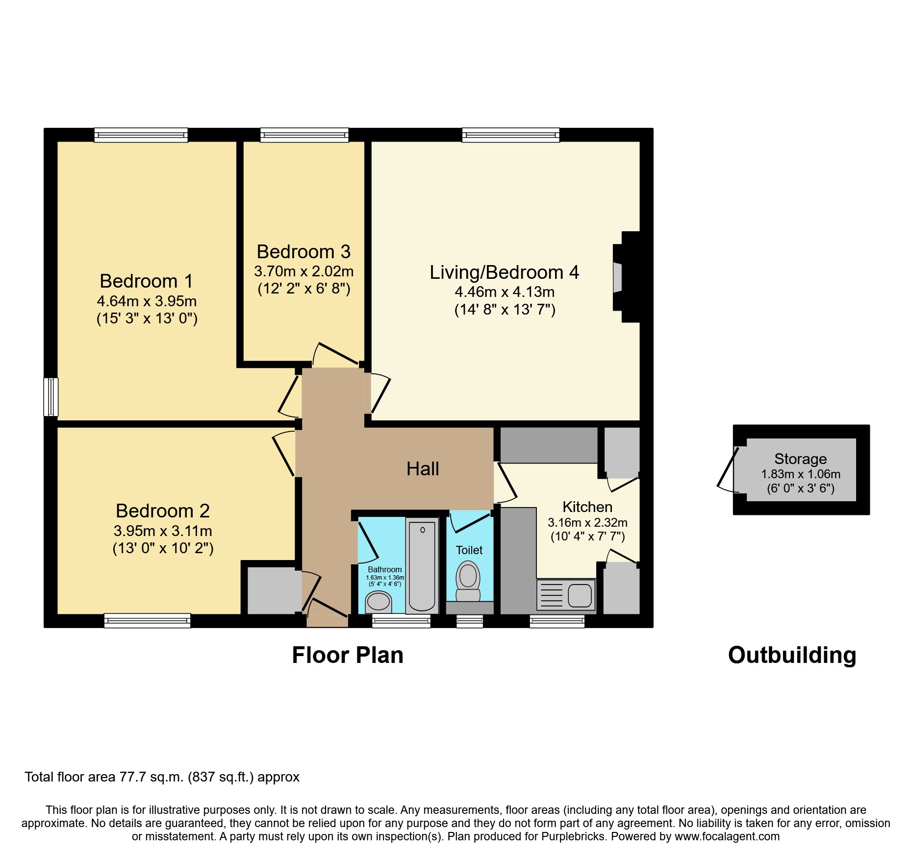 Flat 63/Poplar Court, Gap Road, London floorplan