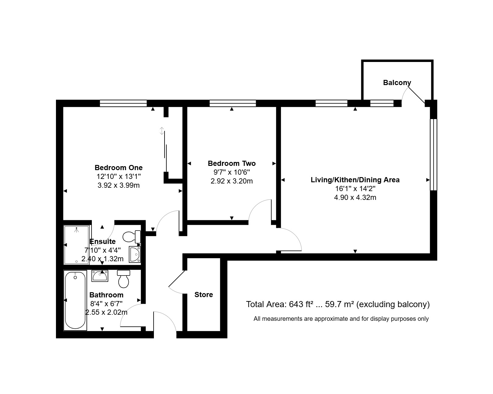 Flat 207, 40, Hewitt, Reading floorplan